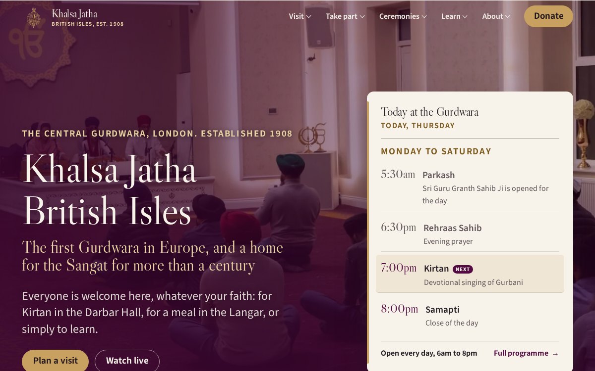 Khalsa Jatha British Isles website